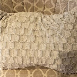 ~Brentwood Originals~ Gray Plush Accent Pillow